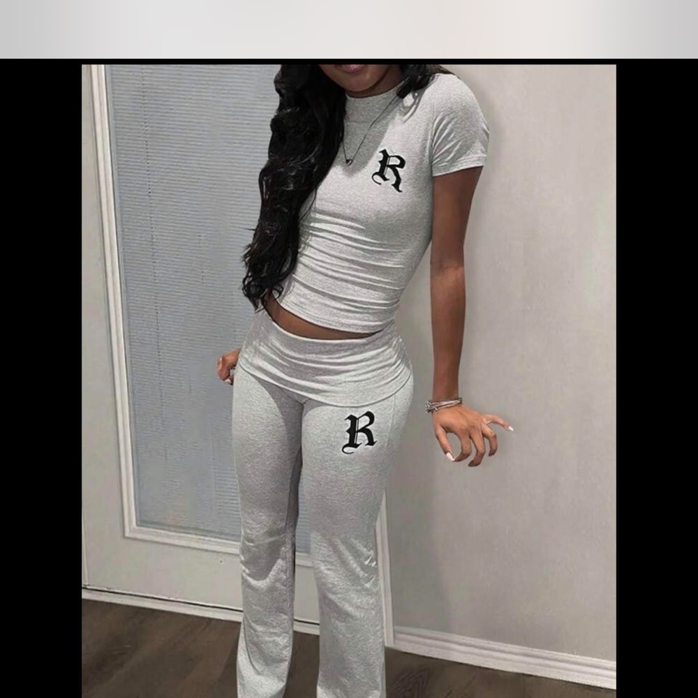 Gray Women's Two-Piece Set